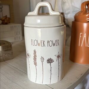 Flower Power Ceramic Canister RD LL MAGENTA